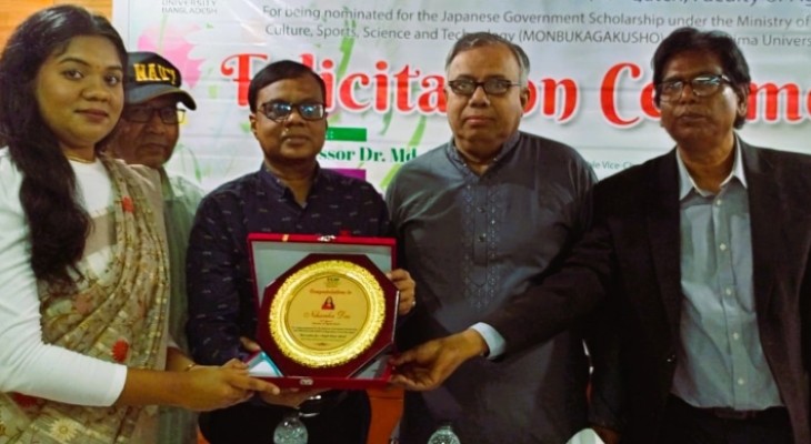 সংবর্ধনা পেলেন ইবিএইউবির শিক্ষার্থী নিহারিকা দাস